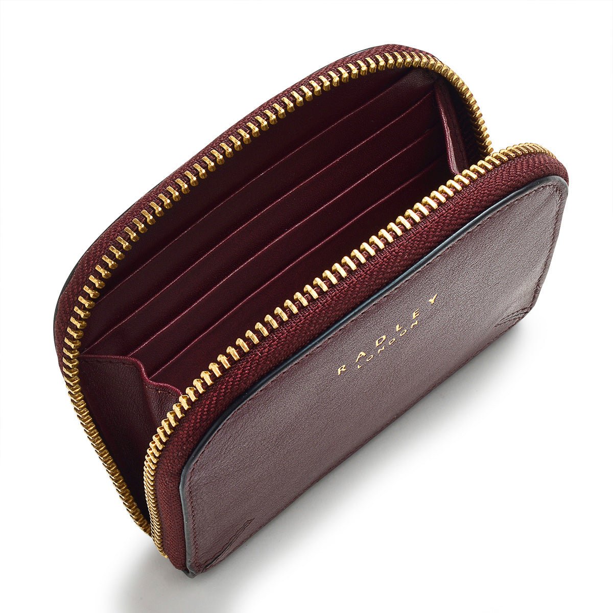 Medium Zip Around Purse Dark Cherry - RUTHERFORD & Co