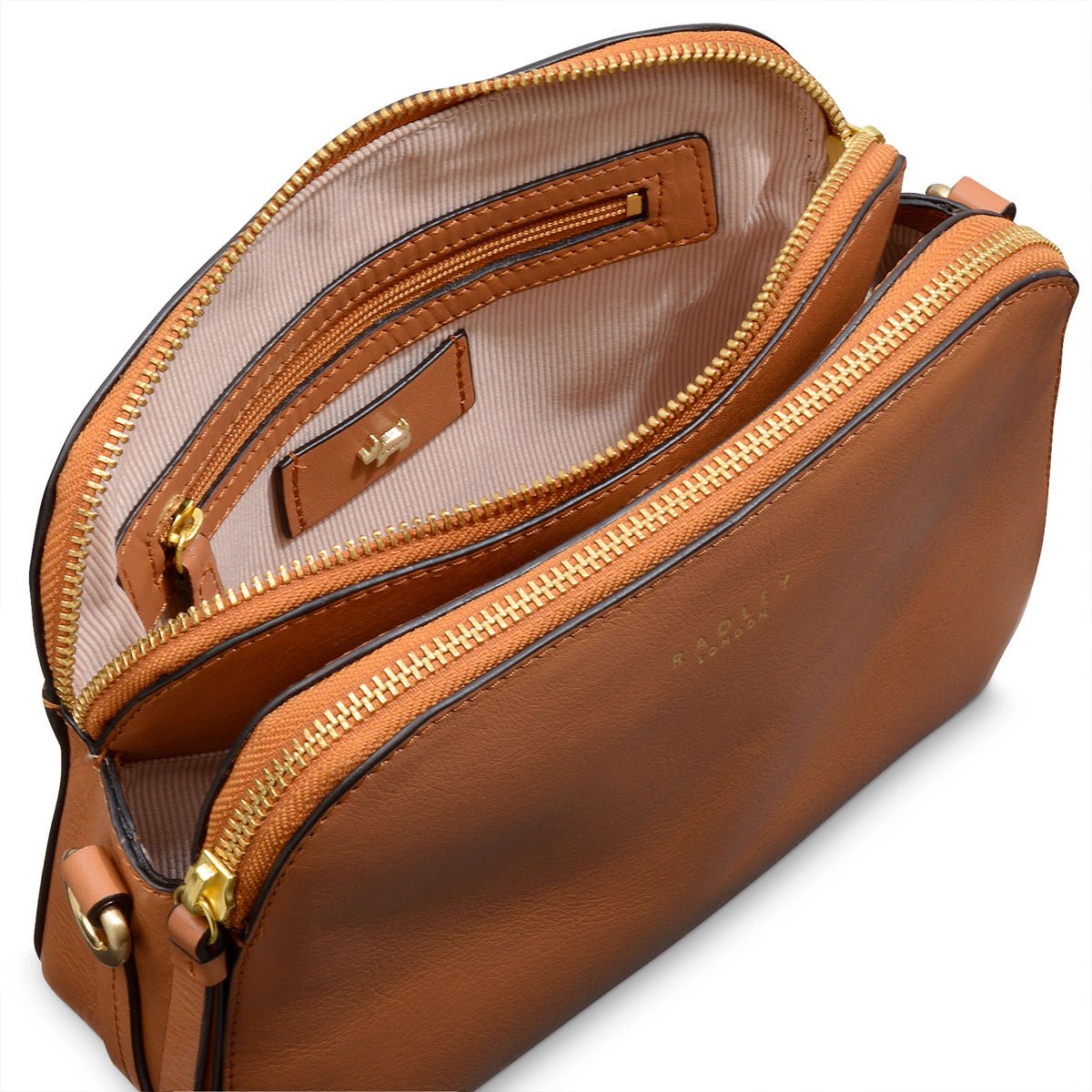 Medium Ziptop Crossbody Dark Butter - RUTHERFORD & Co