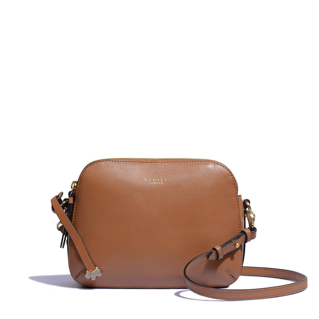 Medium Ziptop Crossbody Dark Butter - RUTHERFORD & Co