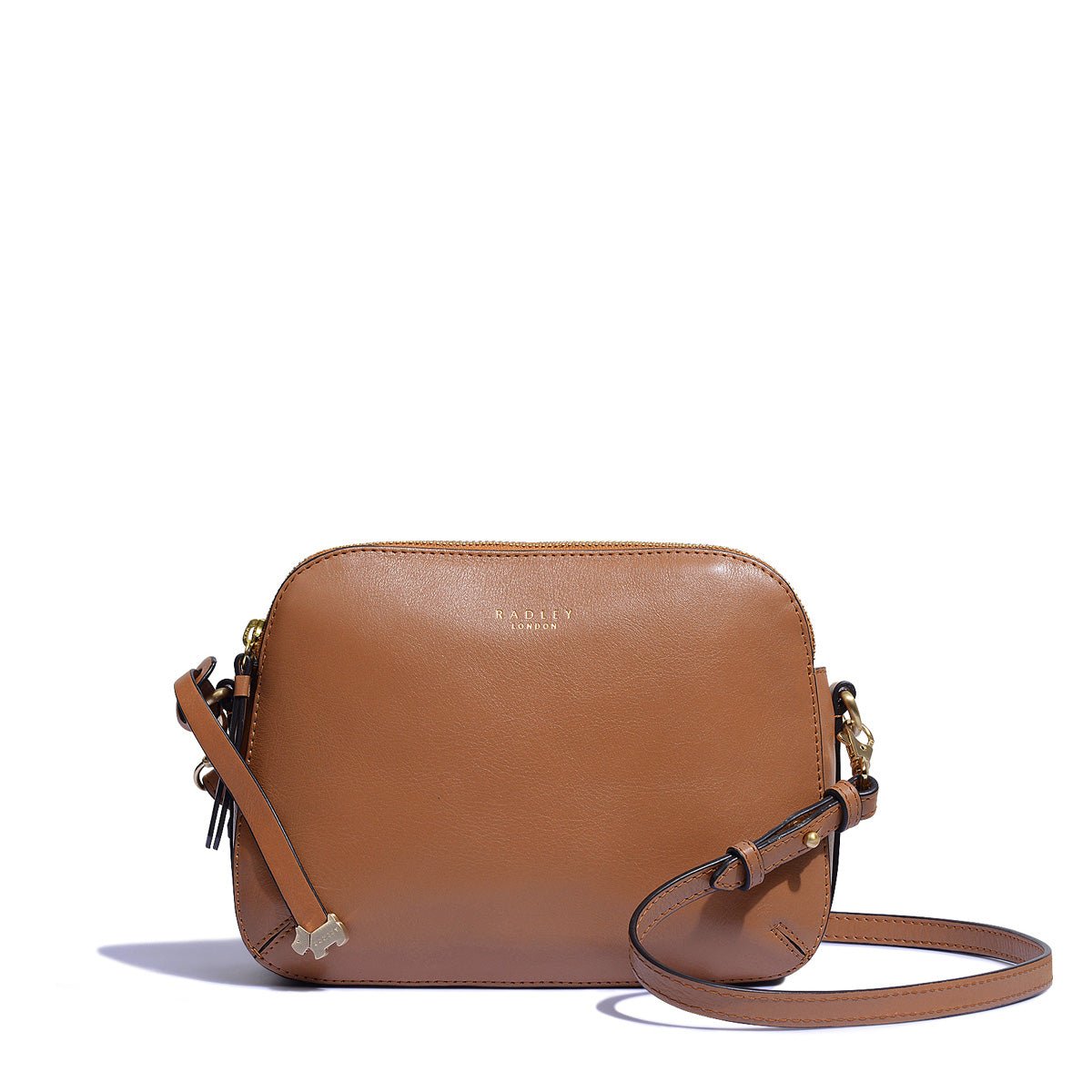 Medium Ziptop Crossbody Dark Butter - RUTHERFORD & Co
