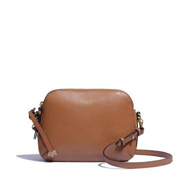 Medium Ziptop Crossbody Dark Butter - RUTHERFORD & Co