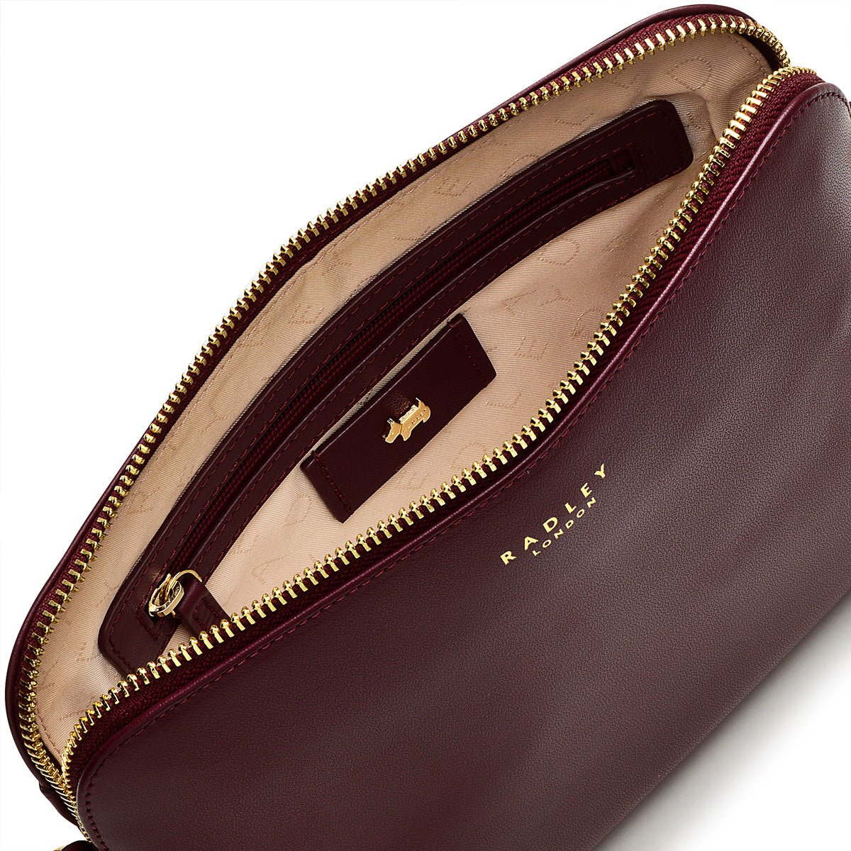 Medium Ziptop Crossbody Dark Cherry - RUTHERFORD & Co