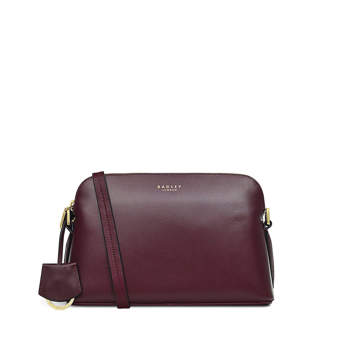Medium Ziptop Crossbody Dark Cherry - RUTHERFORD & Co