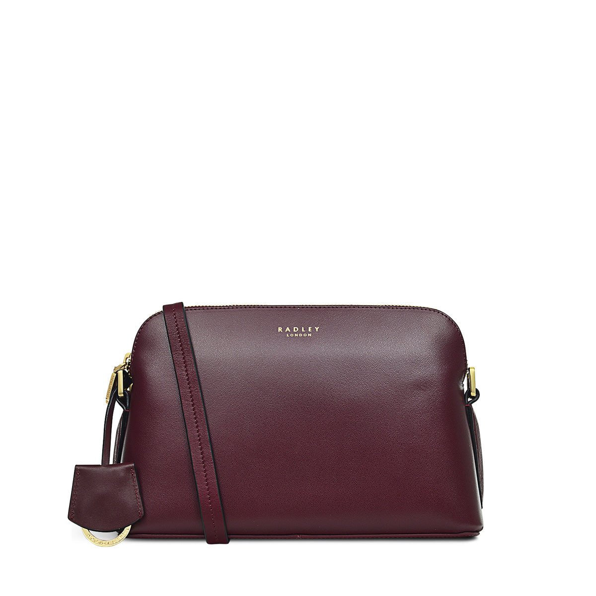 Medium Ziptop Crossbody Dark Cherry - RUTHERFORD & Co