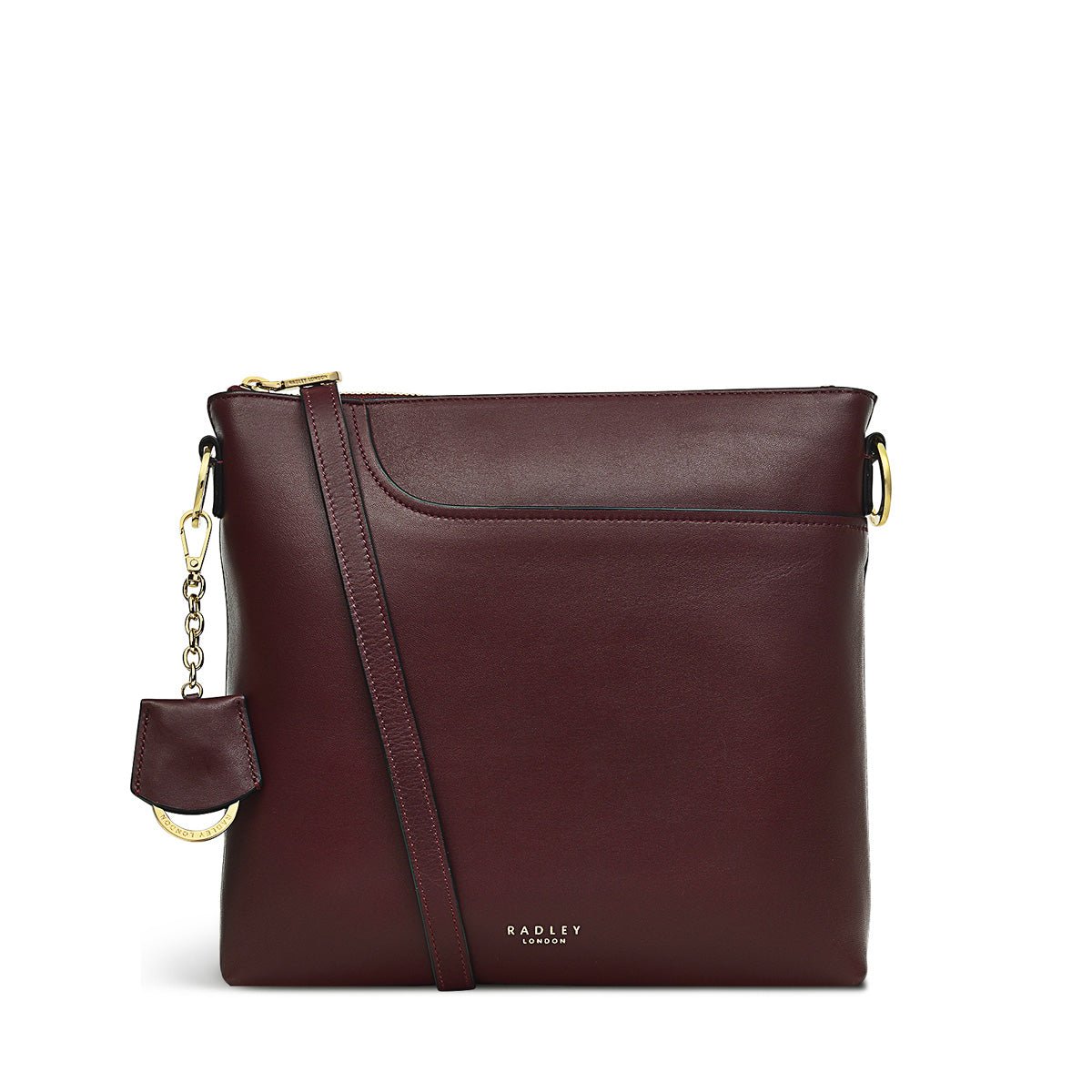 Medium Ziptop Crossbody Dark Cherry - RUTHERFORD & Co