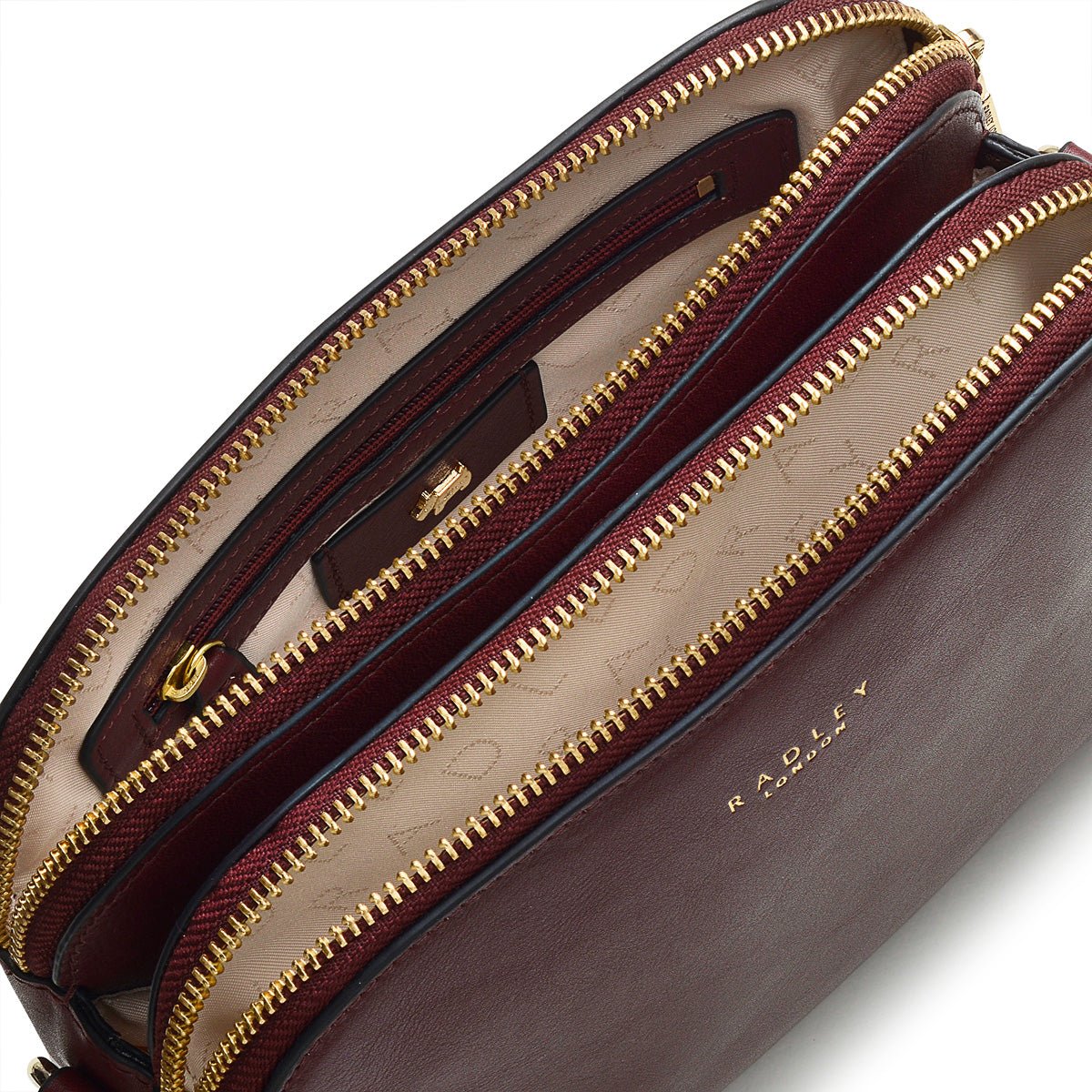 Medium Ziptop Crossbody Dark Cherry - RUTHERFORD & Co