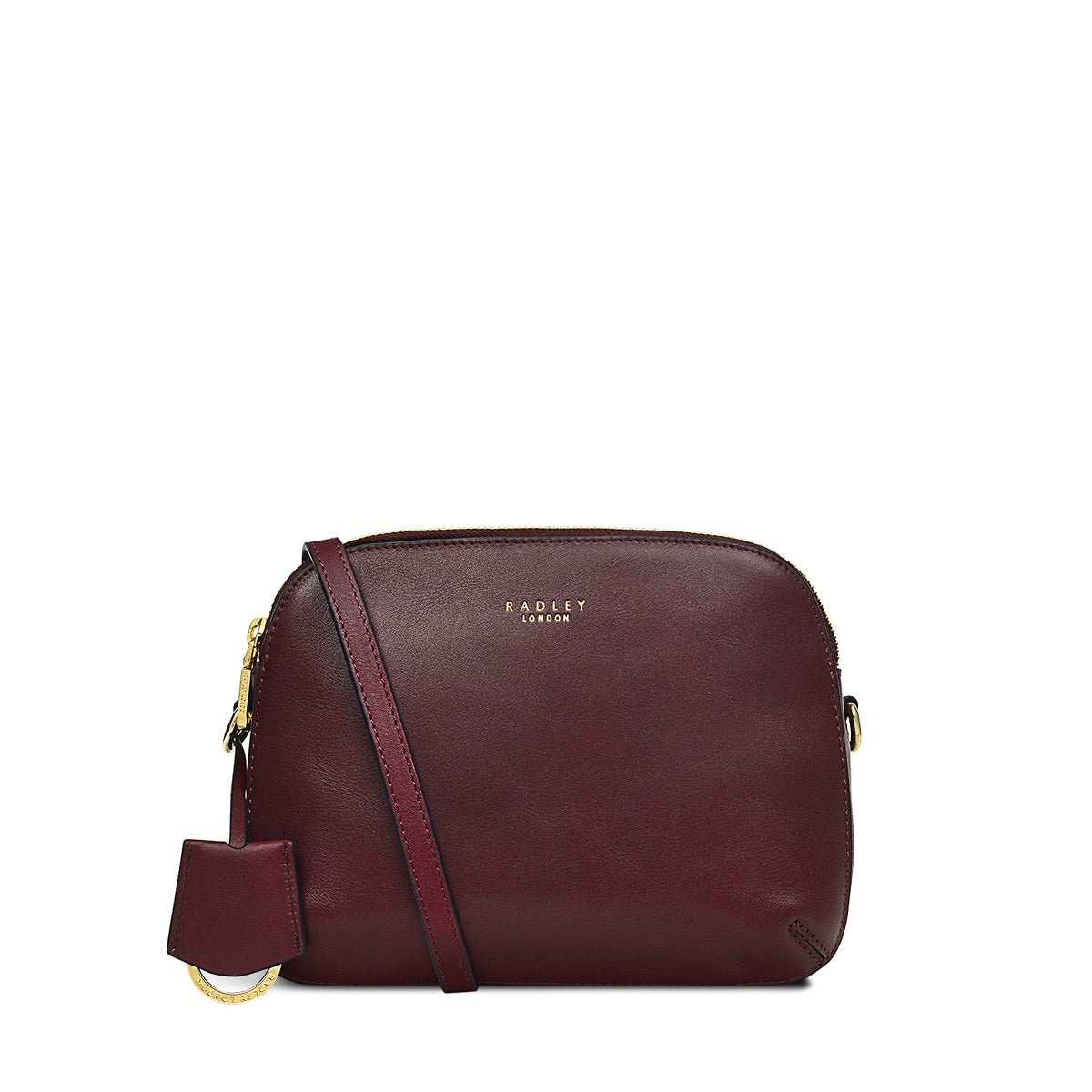 Medium Ziptop Crossbody Dark Cherry - RUTHERFORD & Co
