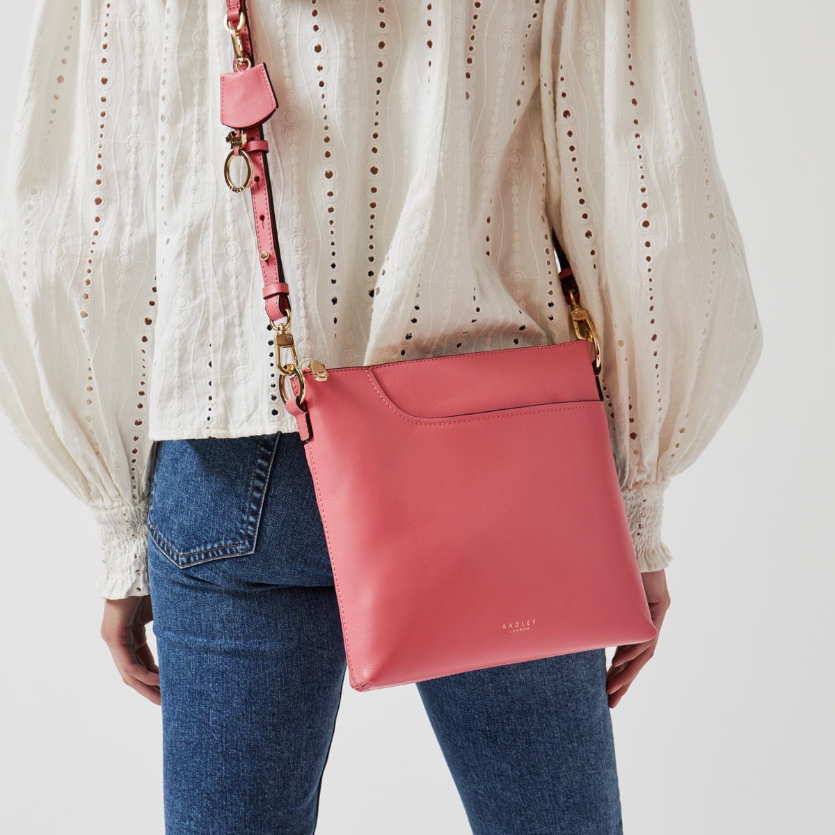 Medium Ziptop Crossbody Sweet Coral - RUTHERFORD & Co