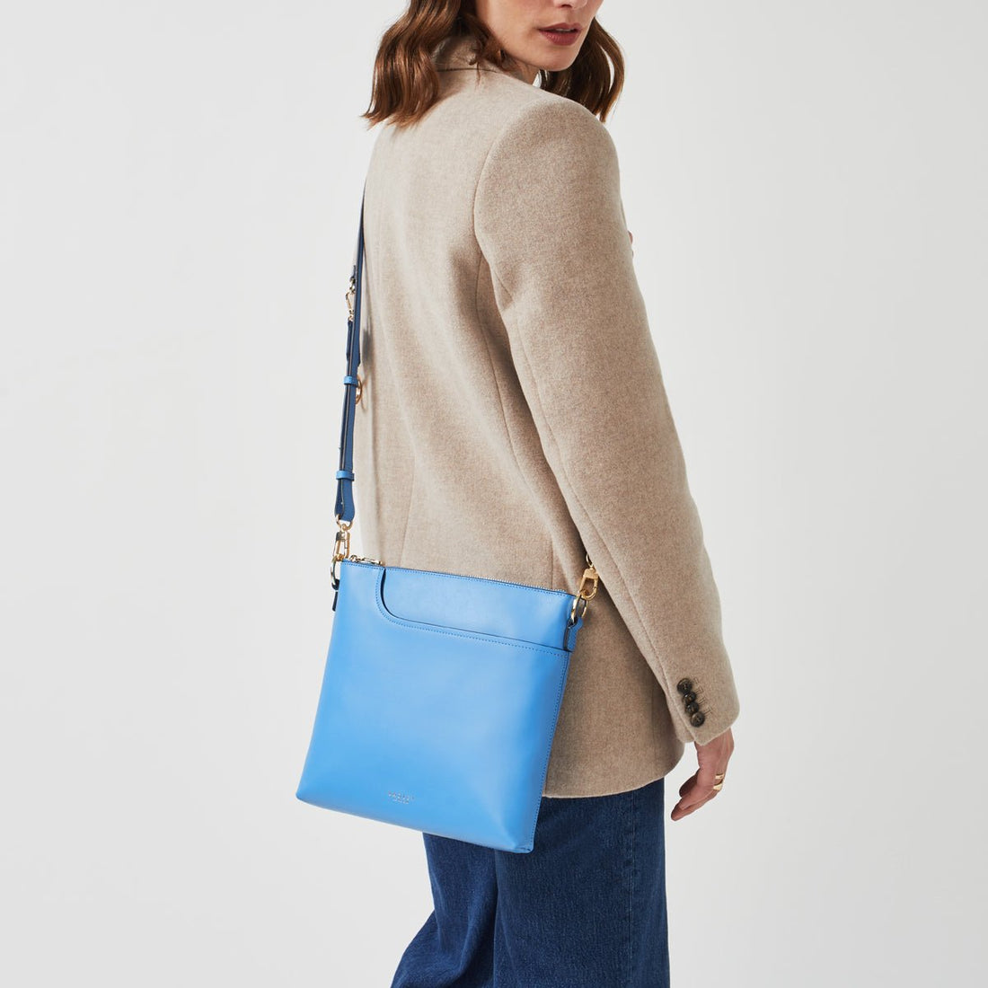 Medium Ziptop Crossbody Tranquil Blue - RUTHERFORD & Co