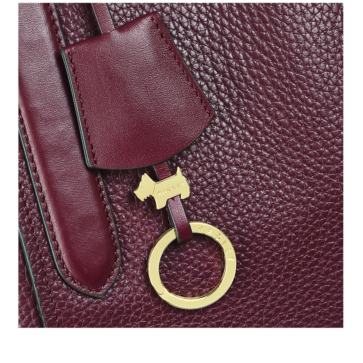 Medium Ziptop Shoulder Dark Cherry - RUTHERFORD & Co