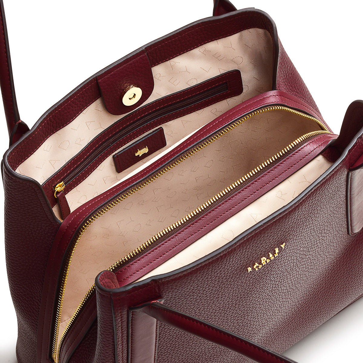 Medium Ziptop Shoulder Dark Cherry - RUTHERFORD & Co