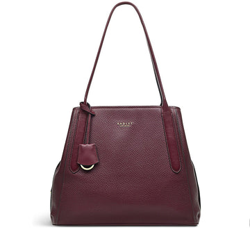 Medium Ziptop Shoulder Dark Cherry - RUTHERFORD & Co
