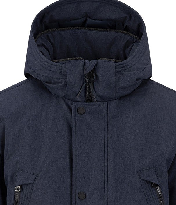 Melange Parka - Dark Navy - RUTHERFORD & Co