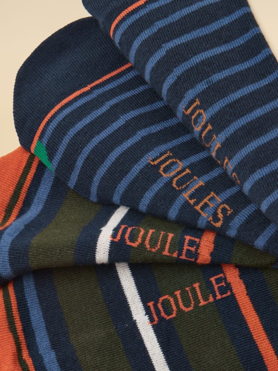 Men's Kingsbury Navy Jonty Fox Socks 2 Pack (size 7-12) - RUTHERFORD & Co
