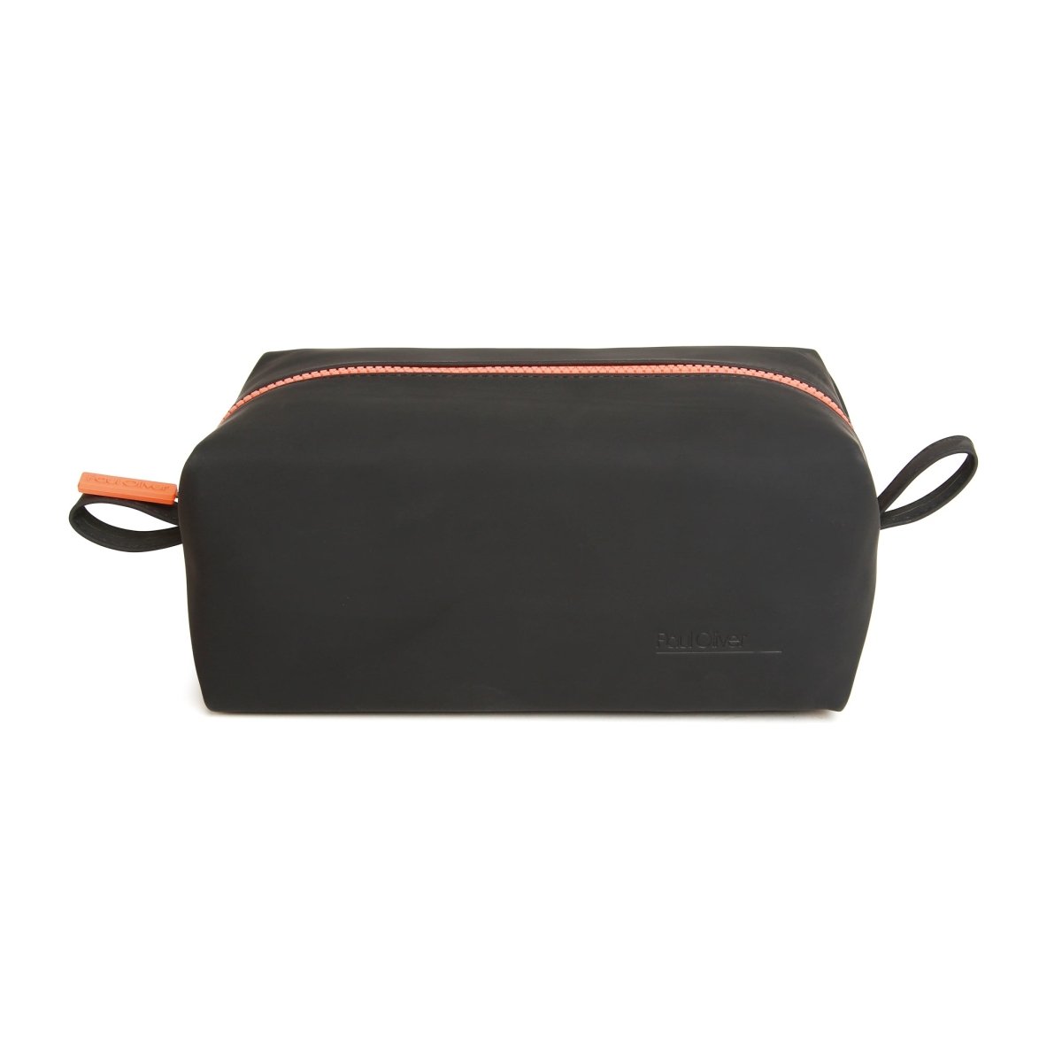 Mens Luxury Soft Touch Zip Wash Bag Black - by Paul Oliver - RUTHERFORD & Co