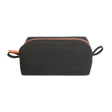 Mens Luxury Soft Touch Zip Wash Bag Black - by Paul Oliver - RUTHERFORD & Co
