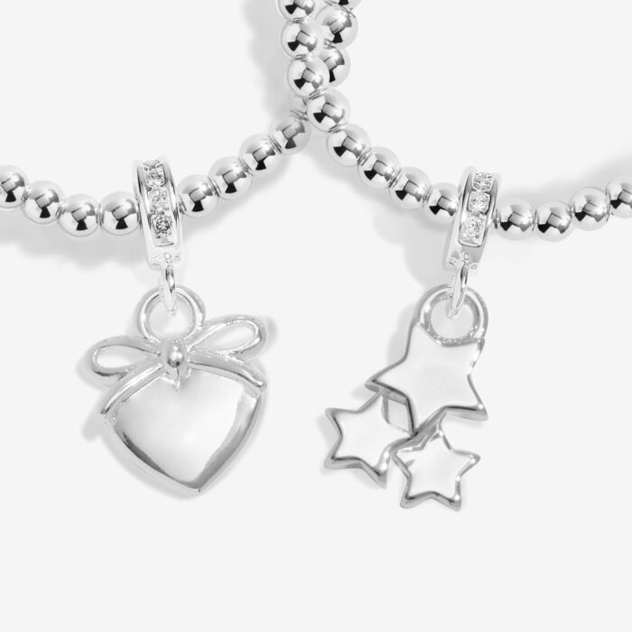 'Merry Christmas' Linked Infinity Bracelets in Silver Plating - RUTHERFORD & Co