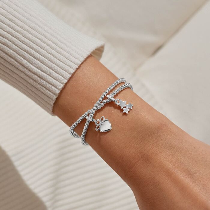 'Merry Christmas' Linked Infinity Bracelets in Silver Plating - RUTHERFORD & Co