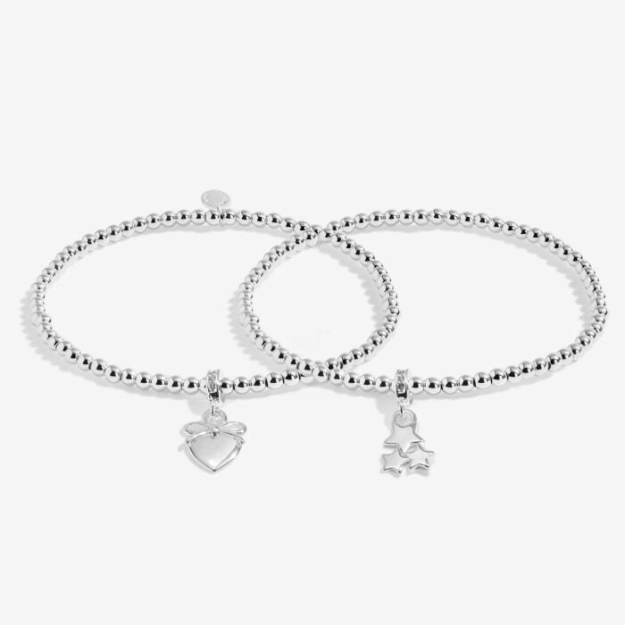 'Merry Christmas' Linked Infinity Bracelets in Silver Plating - RUTHERFORD & Co