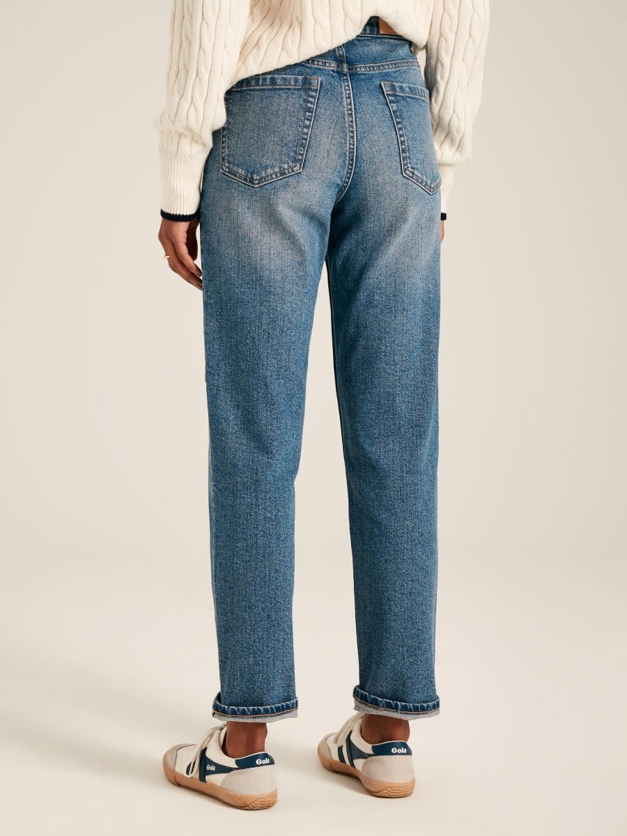 Mid Blue Straight Leg Jeans - RUTHERFORD & Co