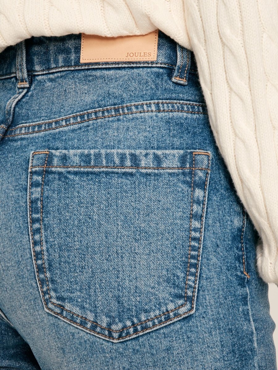 Mid Blue Straight Leg Jeans - RUTHERFORD & Co