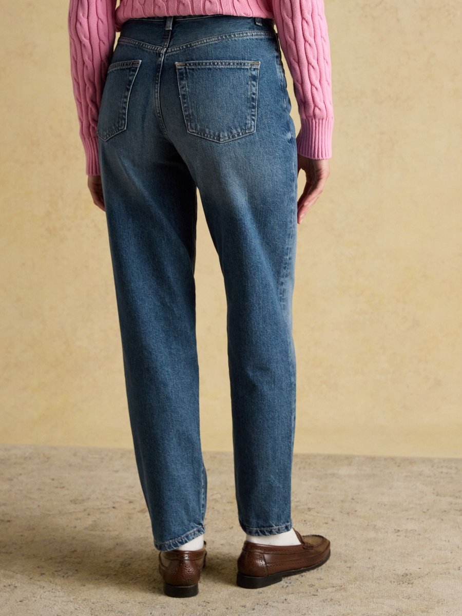 Mid Indigo Blue Relaxed Fit Jeans - RUTHERFORD & Co