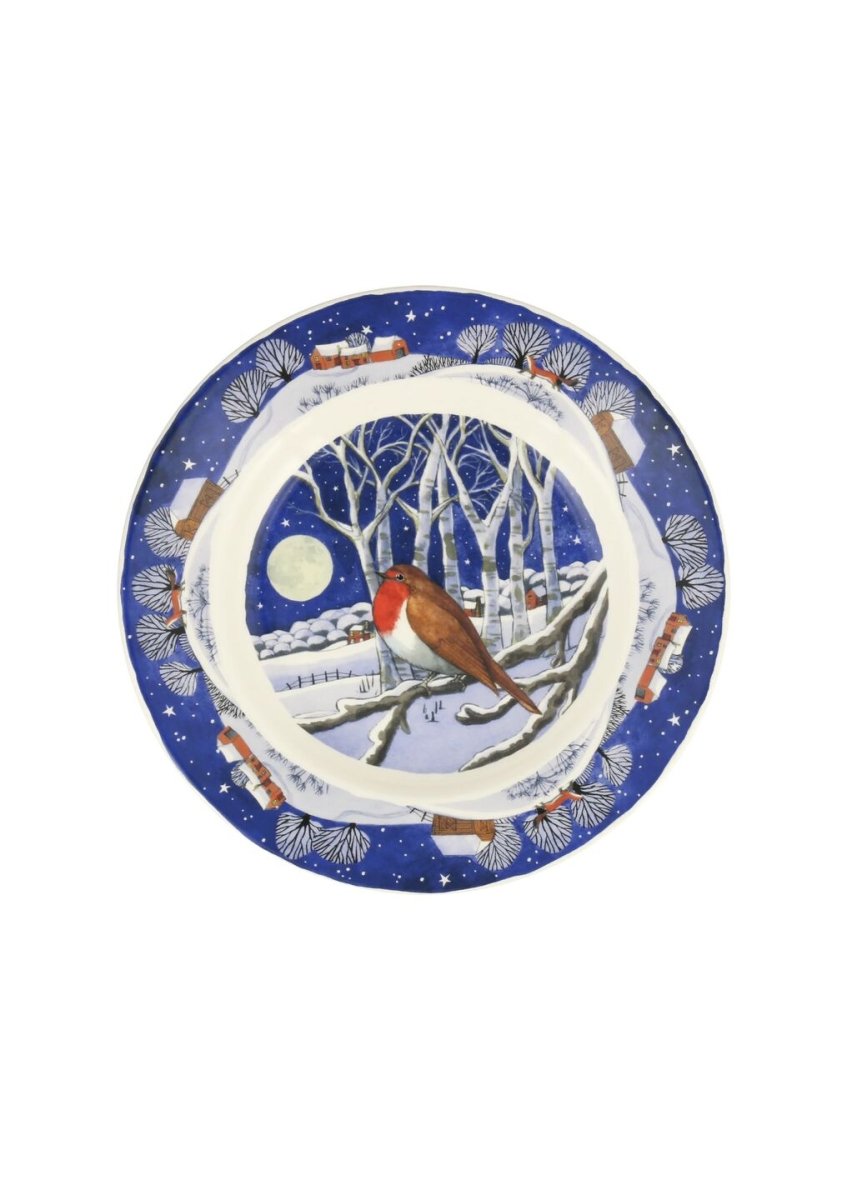 Midnight Robin Medium Dinner Plate, 8.5 Inch - RUTHERFORD & Co