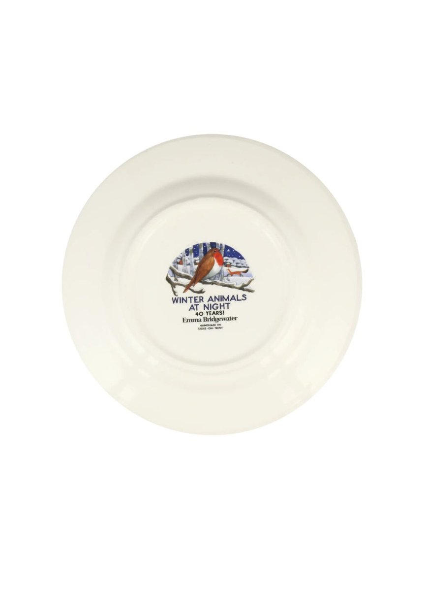 Midnight Robin Medium Dinner Plate, 8.5 Inch - RUTHERFORD & Co