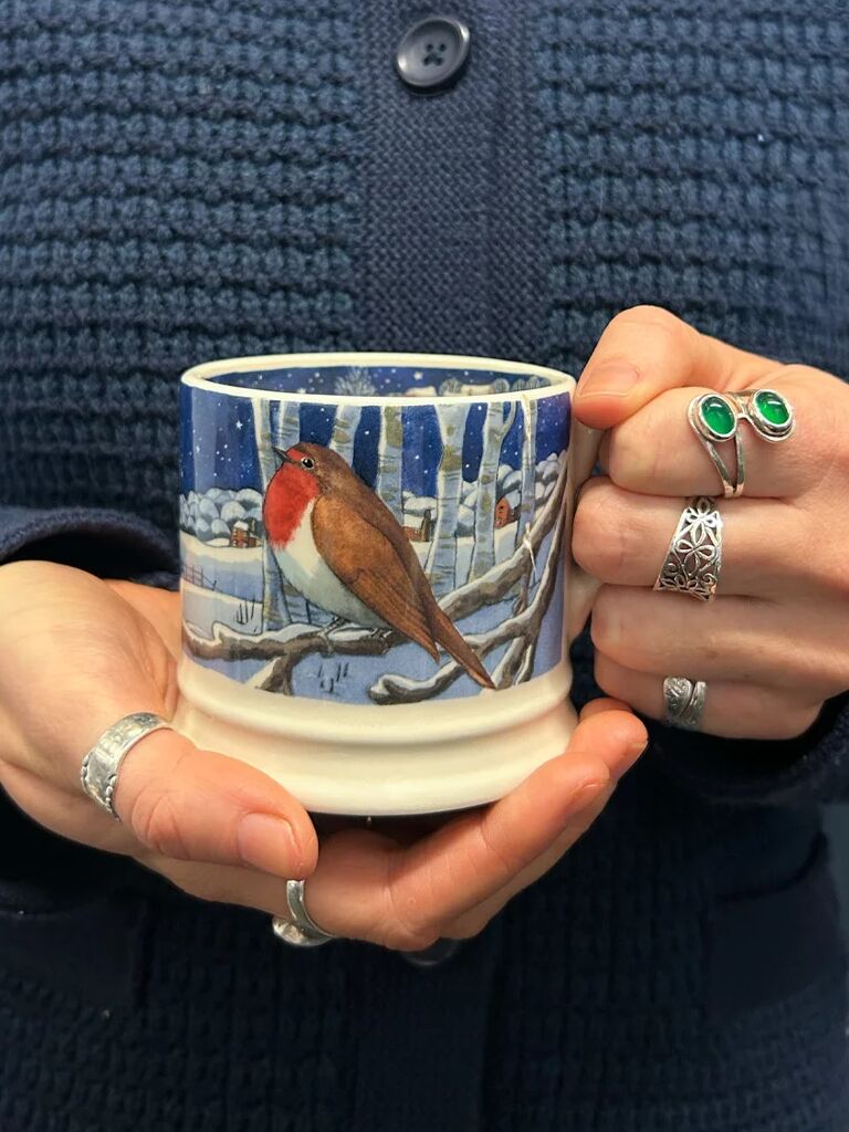 Midnight Robin Small Mug - RUTHERFORD & Co