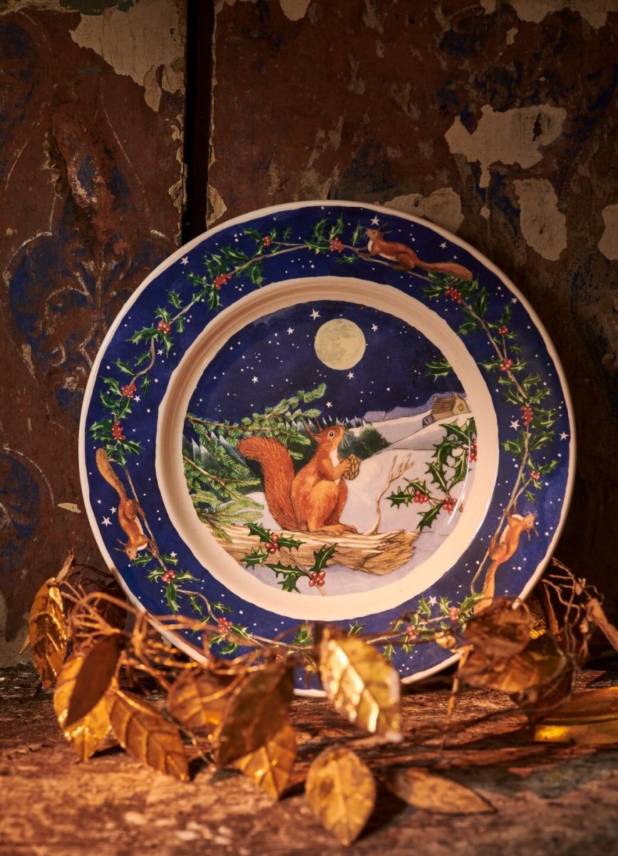 Midnight Squirrel Medium Dinner Plate, 8.5 Inch - RUTHERFORD & Co