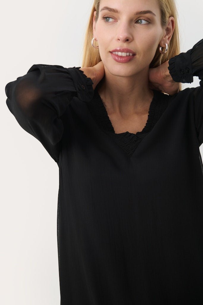 MikaelaPW Dr Dress - Black - RUTHERFORD & Co