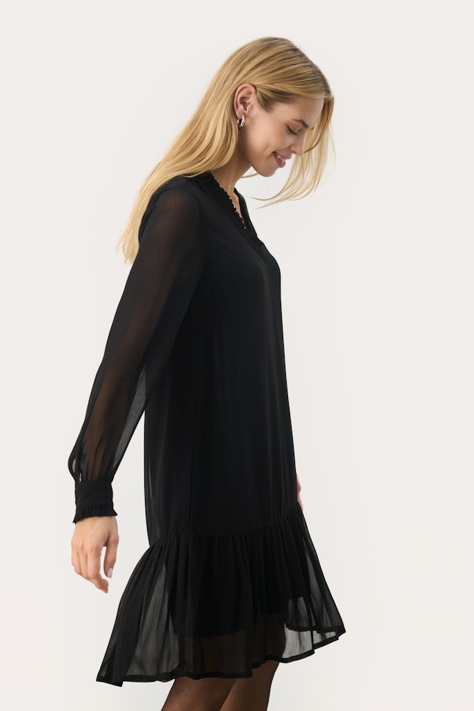 MikaelaPW Dr Dress - Black - RUTHERFORD & Co