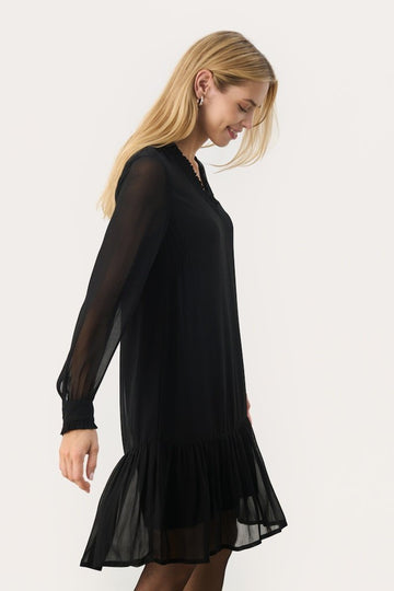 MikaelaPW Dr Dress - Black - RUTHERFORD & Co