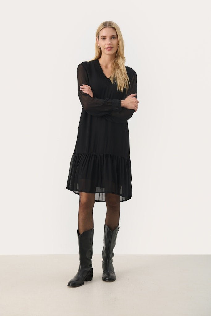 MikaelaPW Dr Dress - Black - RUTHERFORD & Co