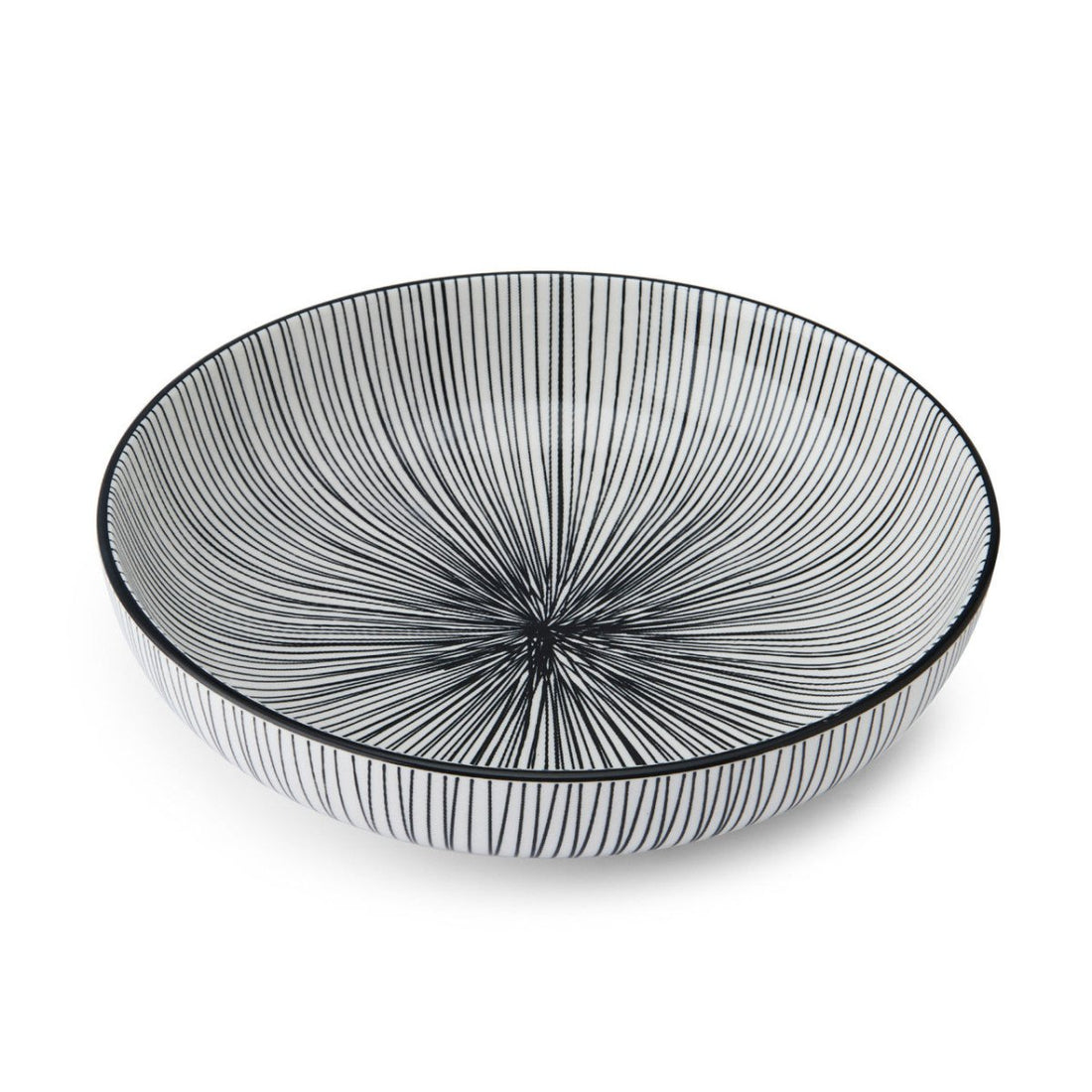 Mikasa Black Stripe Stoneware Bowl, 21 cm - RUTHERFORD & Co
