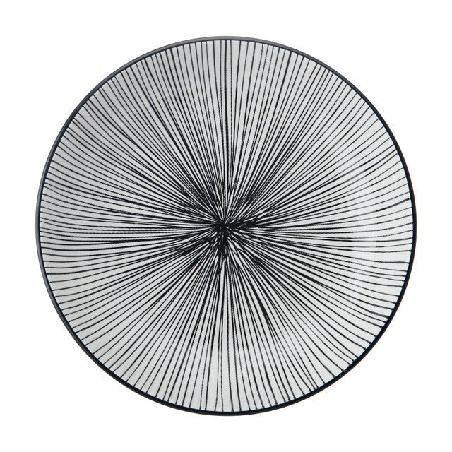 Mikasa Black Stripe Stoneware Bowl, 21 cm - RUTHERFORD & Co
