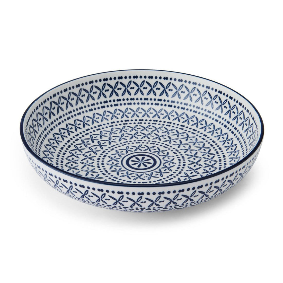Mikasa Blue Mediterranean Stoneware Bowl, 21 cm - RUTHERFORD & Co