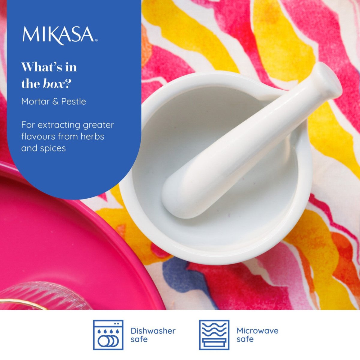 Mikasa Chalk Porcelain Pestle and Mortar, White - RUTHERFORD & Co