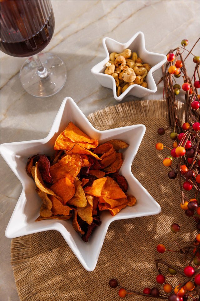 Mikasa Chalk Porcelain Star Bowls, Set of 2, White - RUTHERFORD & Co