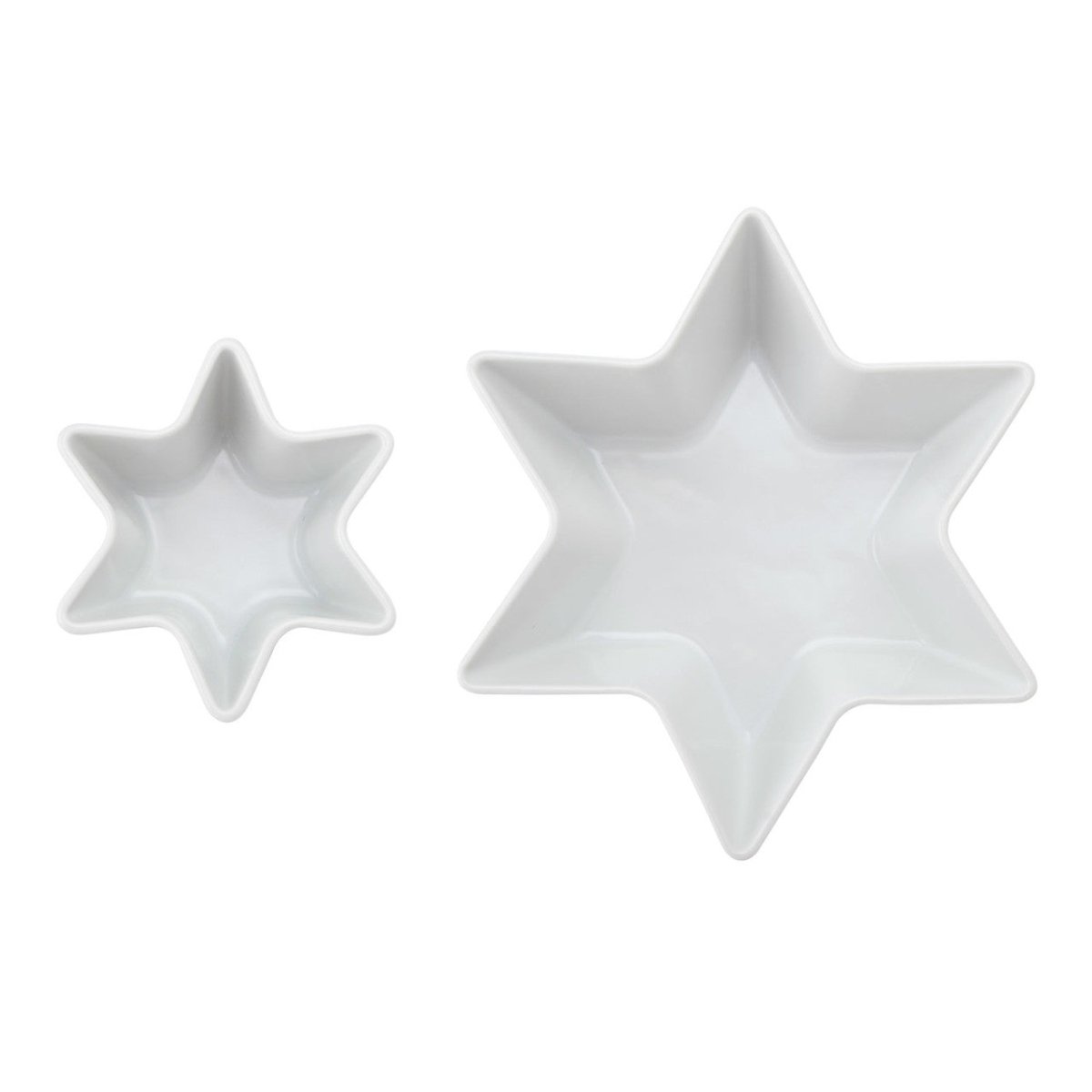 Mikasa Chalk Porcelain Star Bowls, Set of 2, White - RUTHERFORD & Co
