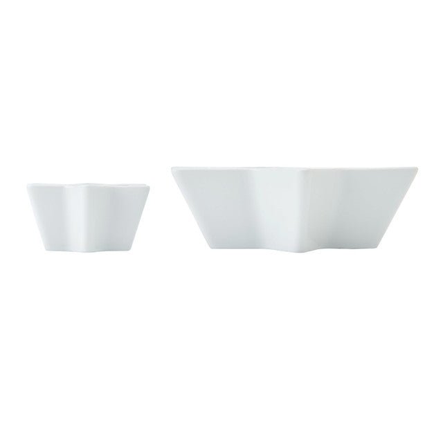 Mikasa Chalk Porcelain Star Bowls, Set of 2, White - RUTHERFORD & Co