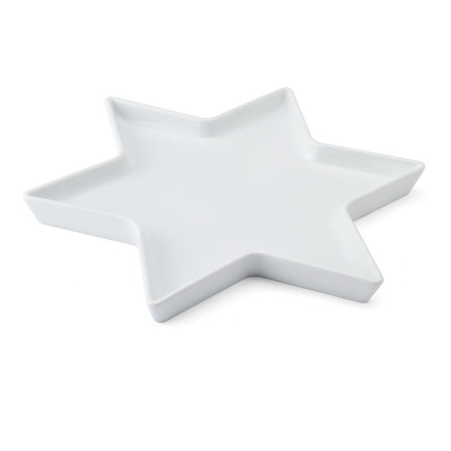 Mikasa Chalk Star Porcelain Serving Platter, White, 30cm - RUTHERFORD & Co