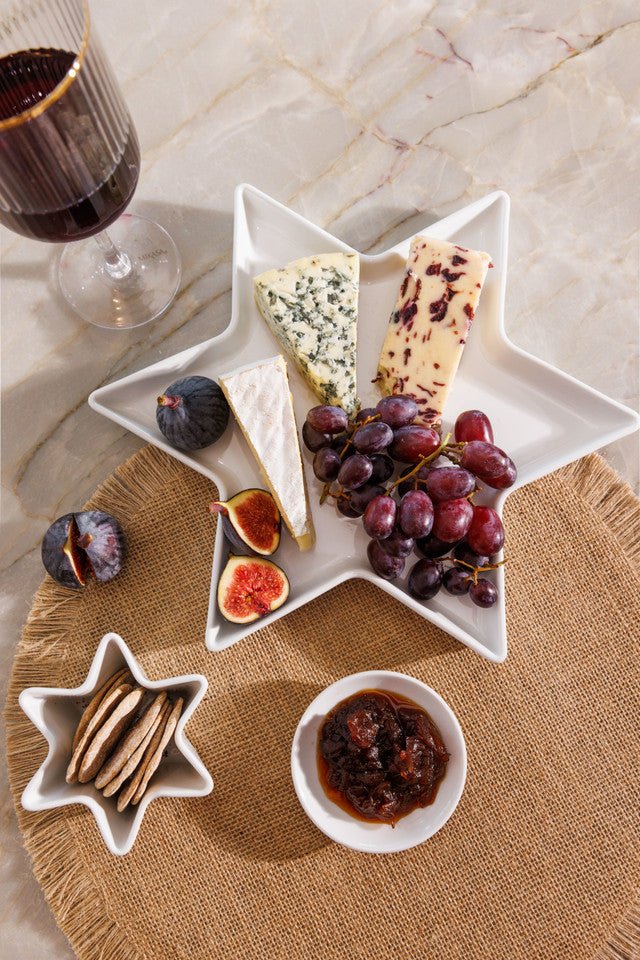 Mikasa Chalk Star Porcelain Serving Platter, White, 30cm - RUTHERFORD & Co