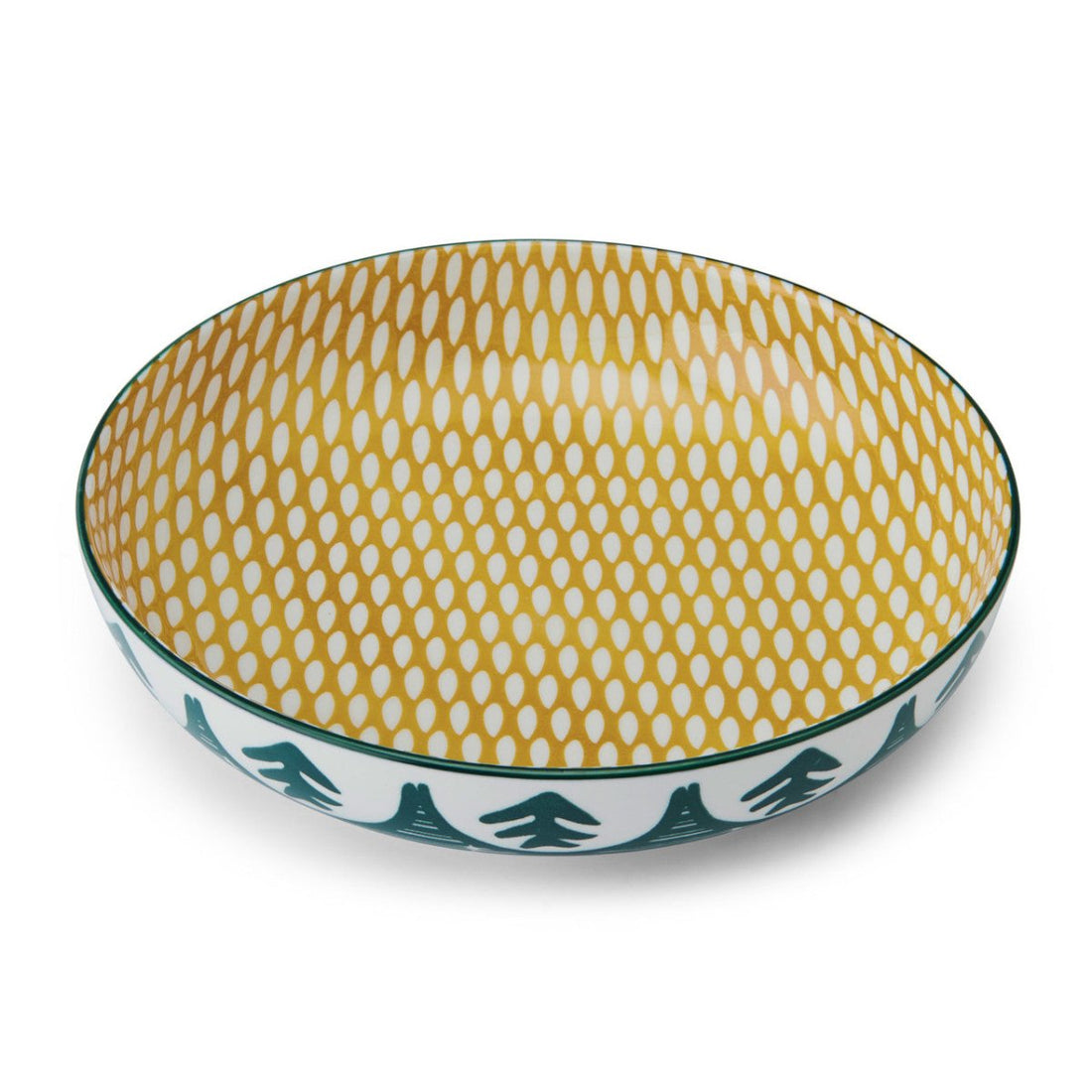 Mikasa Green Leafy Pattern Stoneware Bowl, 21cm - RUTHERFORD & Co