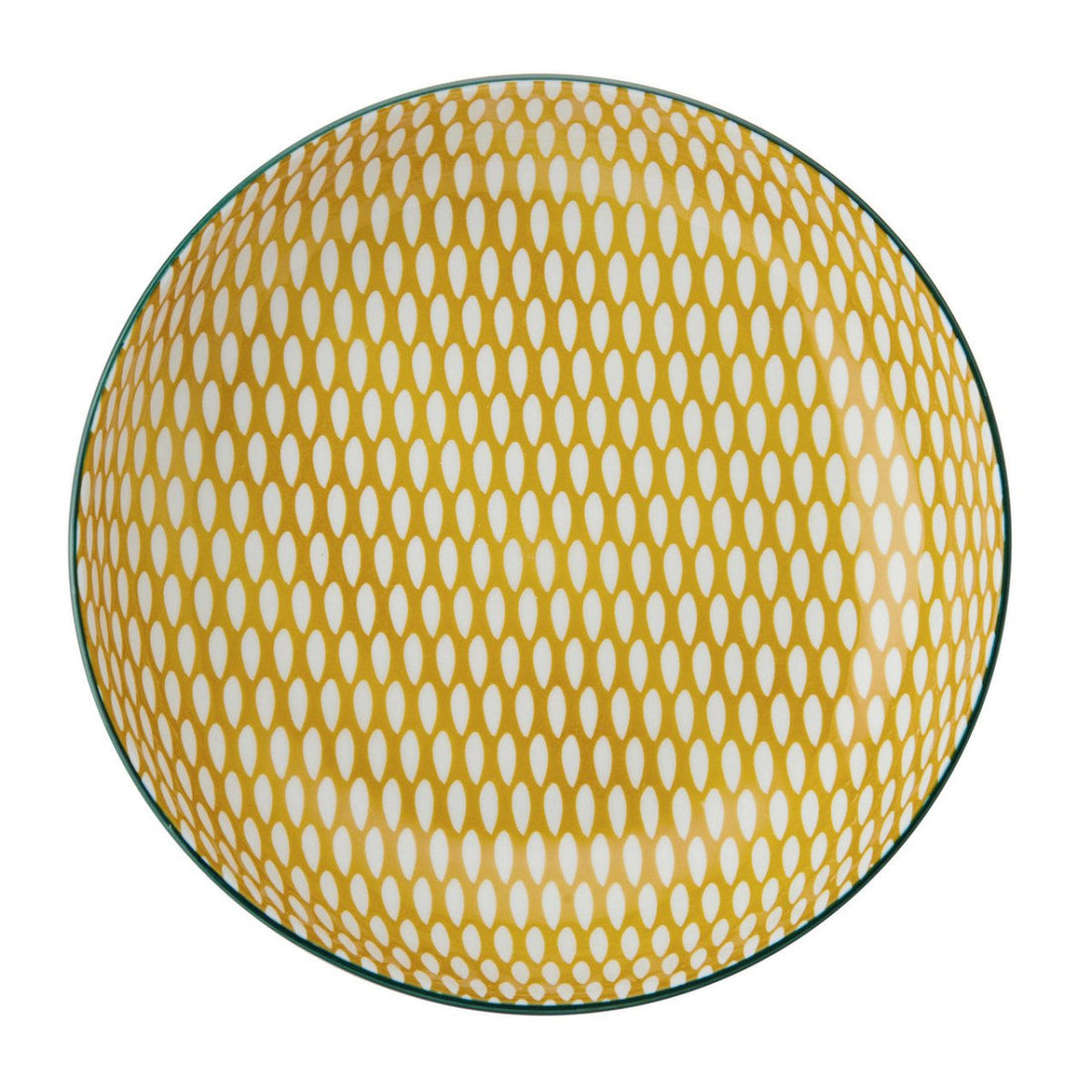 Mikasa Green Leafy Pattern Stoneware Bowl, 21cm - RUTHERFORD & Co
