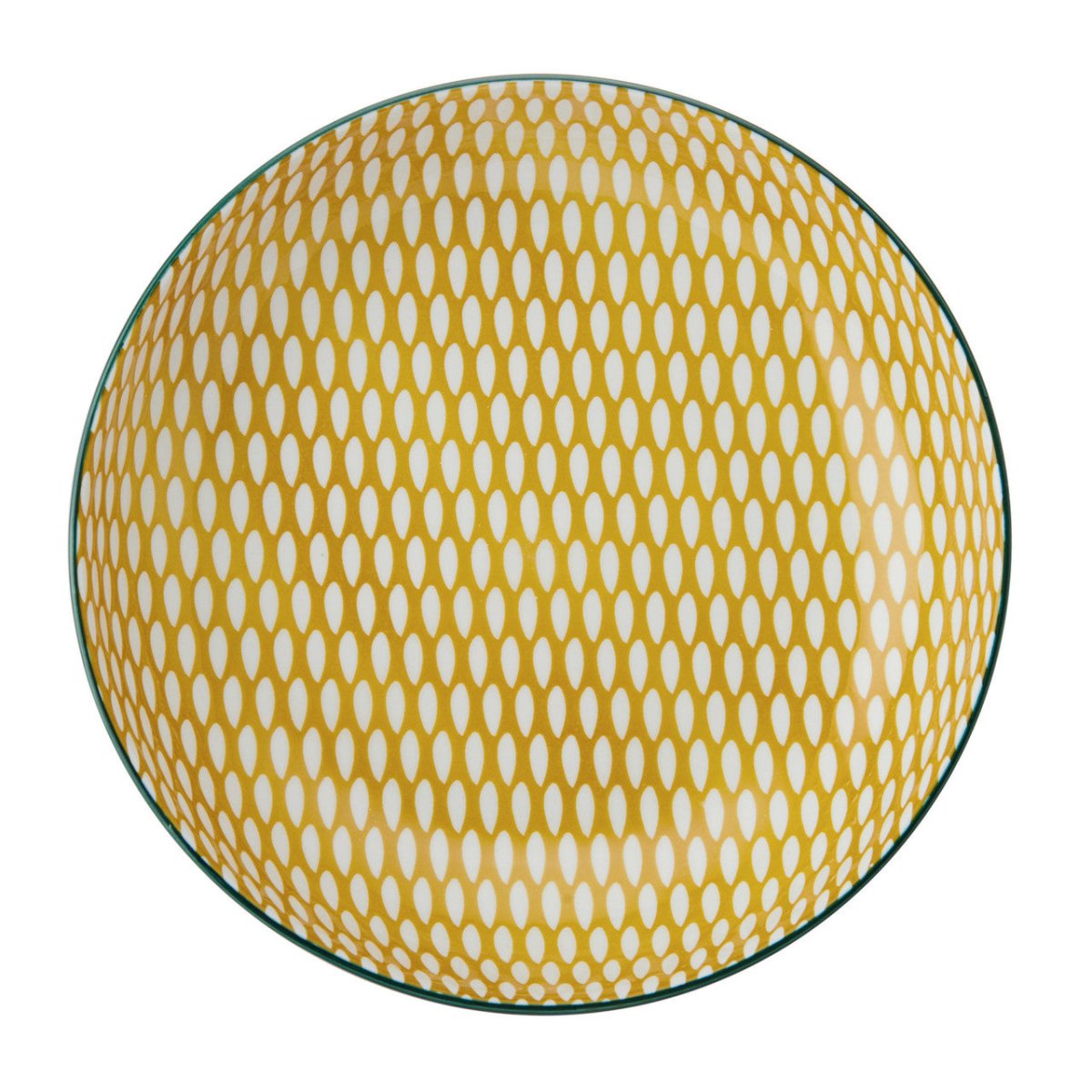 Mikasa Green Leafy Pattern Stoneware Bowl, 21cm - RUTHERFORD & Co