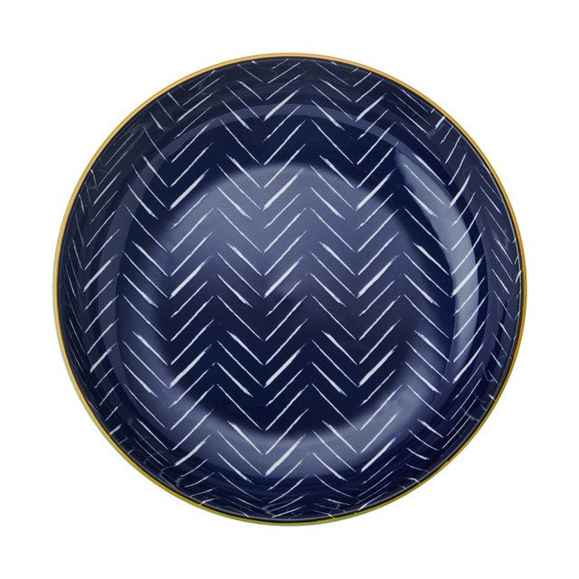 Mikasa Indigo Chevron Stoneware Bowl, 21cm - RUTHERFORD & Co