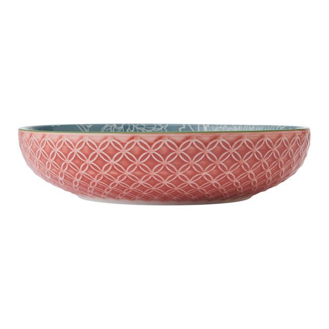 Mikasa Leaf & Geometric Stoneware Bowl, 21 cm - RUTHERFORD & Co