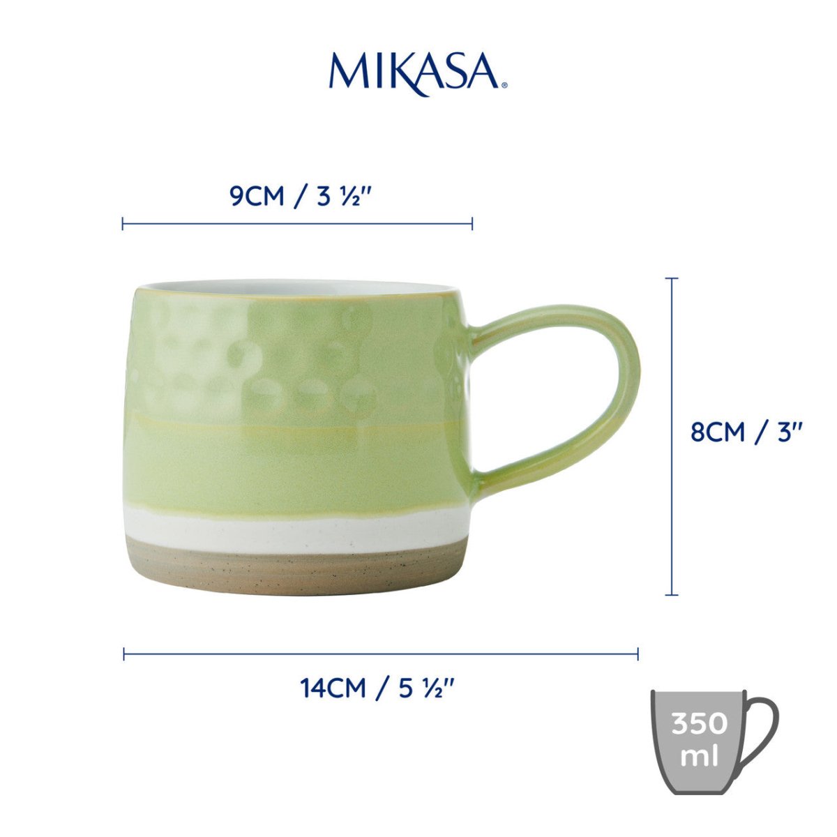Mikasa Ombre Textured Mug Green - RUTHERFORD & Co