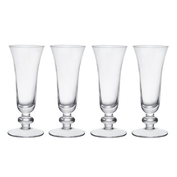 Mikasa Salerno 4 - Piece Crystal Champagne Glass Set, 170ml - RUTHERFORD & Co